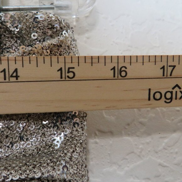 Express* Women's Fully Lined Sequins Slip-On Elastic Waist Split Skirt~ Medium - Picture 6 of 10